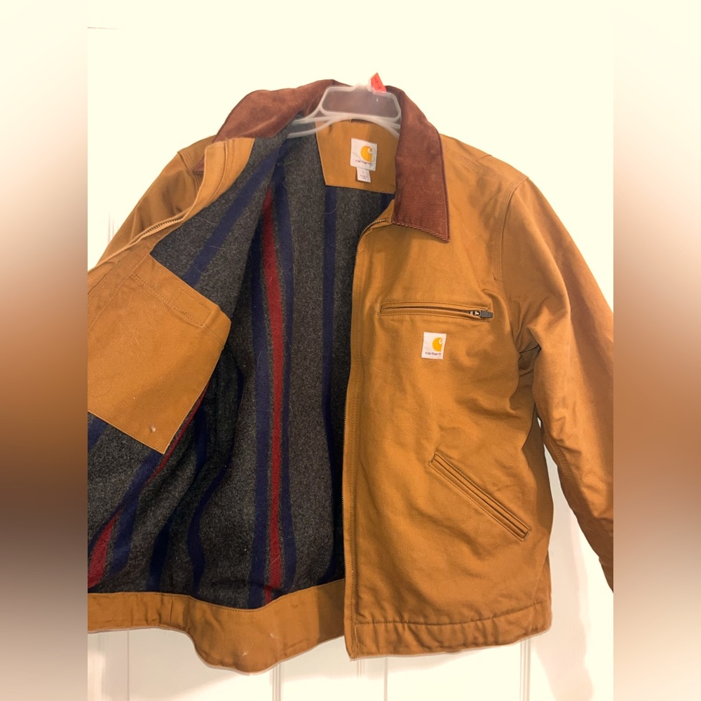 Carhartt Men's Relaxed Fit Duck Blanket-Lined Detroit Jacket